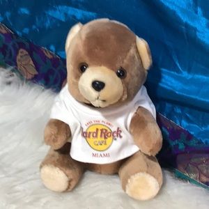 Hard Rock Cafe MIAMI plush Teddy Bear shirt 8-in